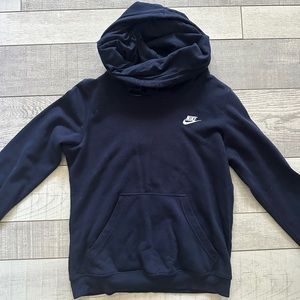 Navy Nike cowl neck hoodie
